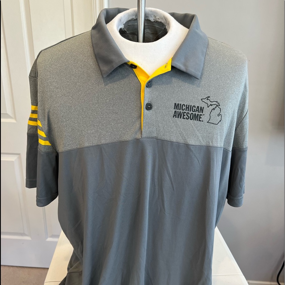 Adidas Michigan Awesome golf shirt